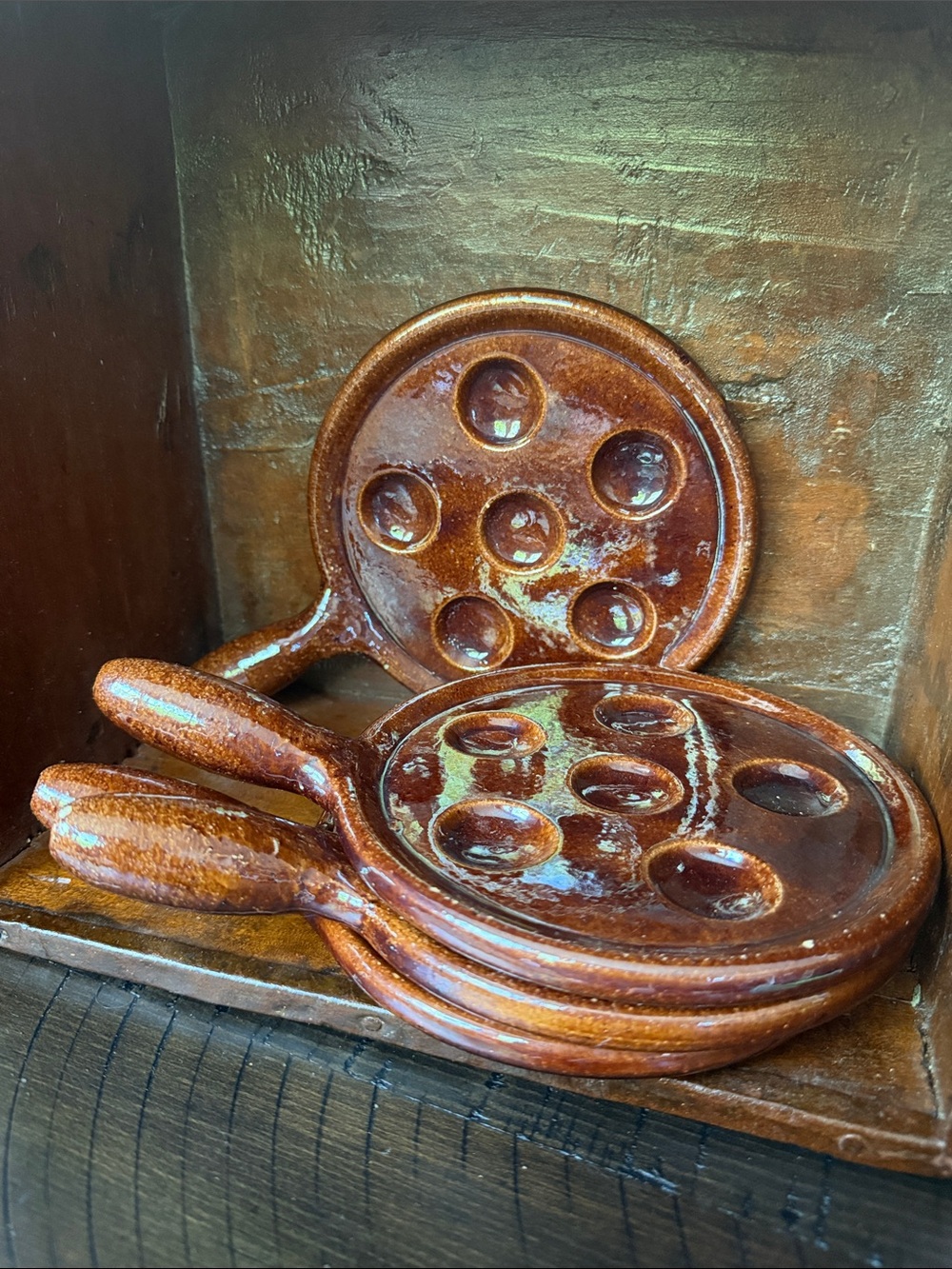 Ceramic Vintage Escargot dishes set of 4